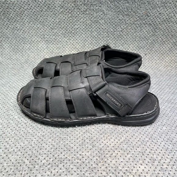 Rockport Darwyn Fisherman Black Sandals Size 12 Men’s - Picture 1 of 9